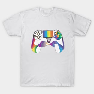 Rainbow Gaming Controller with Cool Shades Design No. 548 T-Shirt